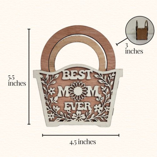 Butterfly Best Mom M. Basket Measurement