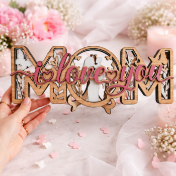 Standard Mom I Love You Desk Sign Large