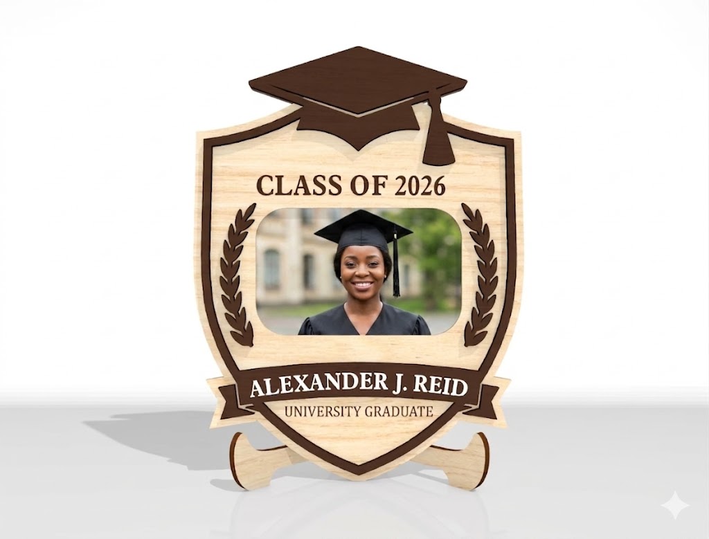 Female Mock up - Graduation Crest Photo Frame 4x6