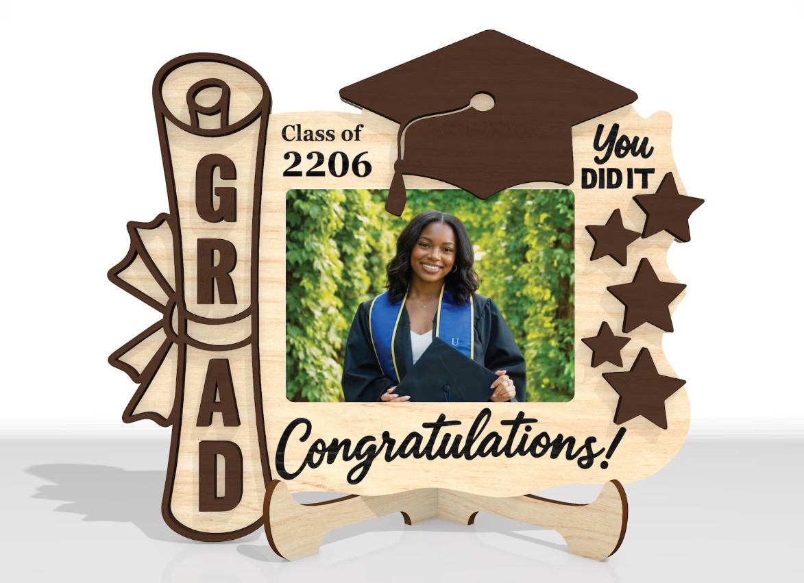Female Mock up Graduation Frame 4x6