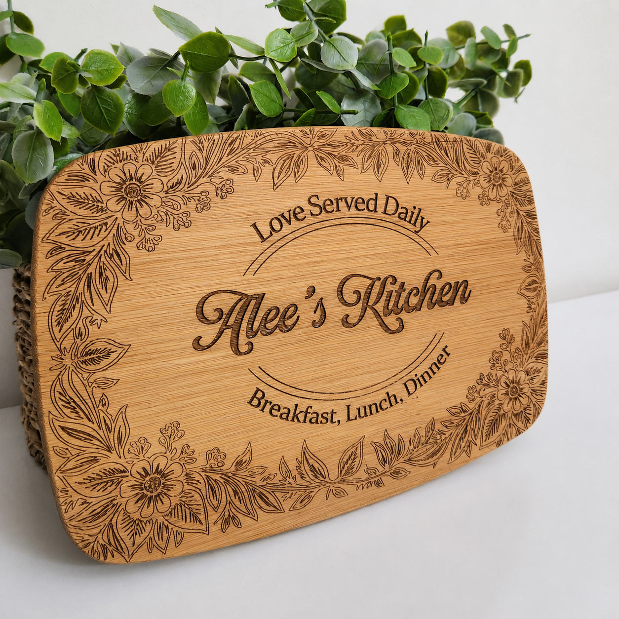 Floral Cutting Board - Alee's Kitchen - Lignolia Woodworks