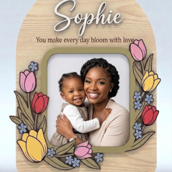 🌻 Custom Wooden Arch Photo Frame – The Perfect Personalized Gift