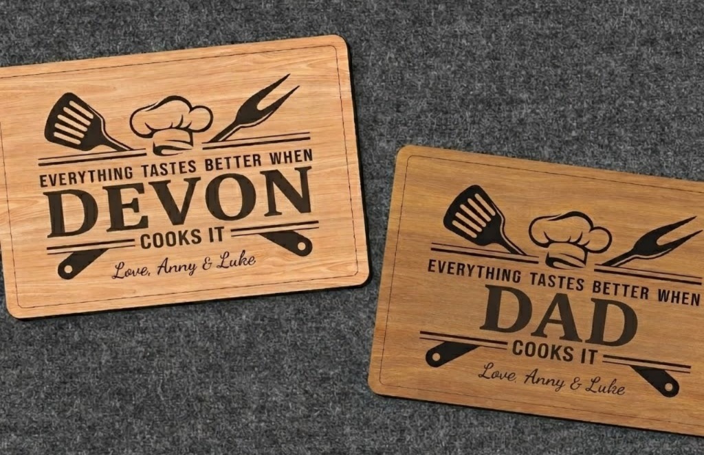 Lignolia-Engraved Cutting Board- Father's Day-Personalized Name