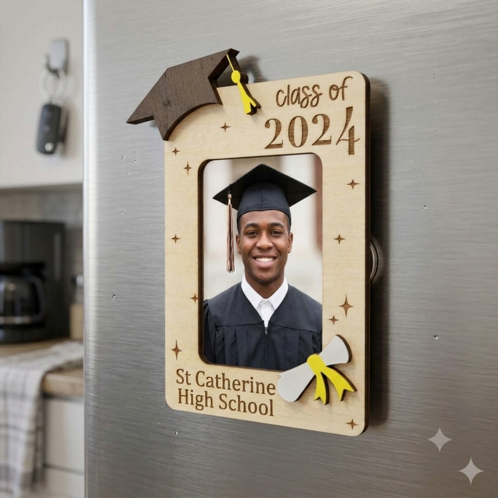 Custom Graduate Magnetic Photo Frame - 2x3