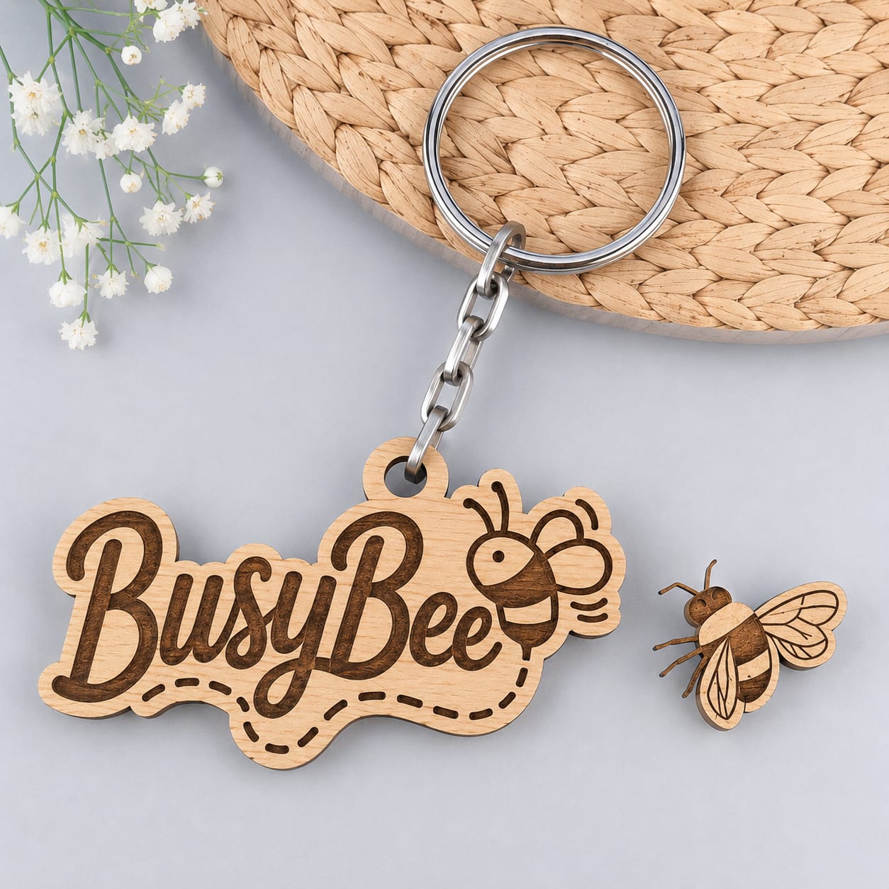 Personalized Keychain - Lignolia Woodworks