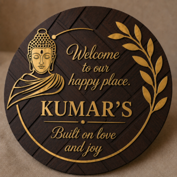 Wooden Sign with Acrylic