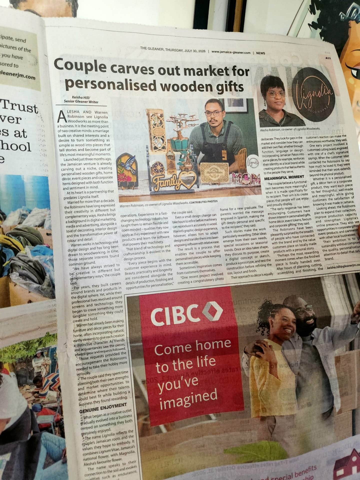 The Lignolia founders featured in The Gleaner